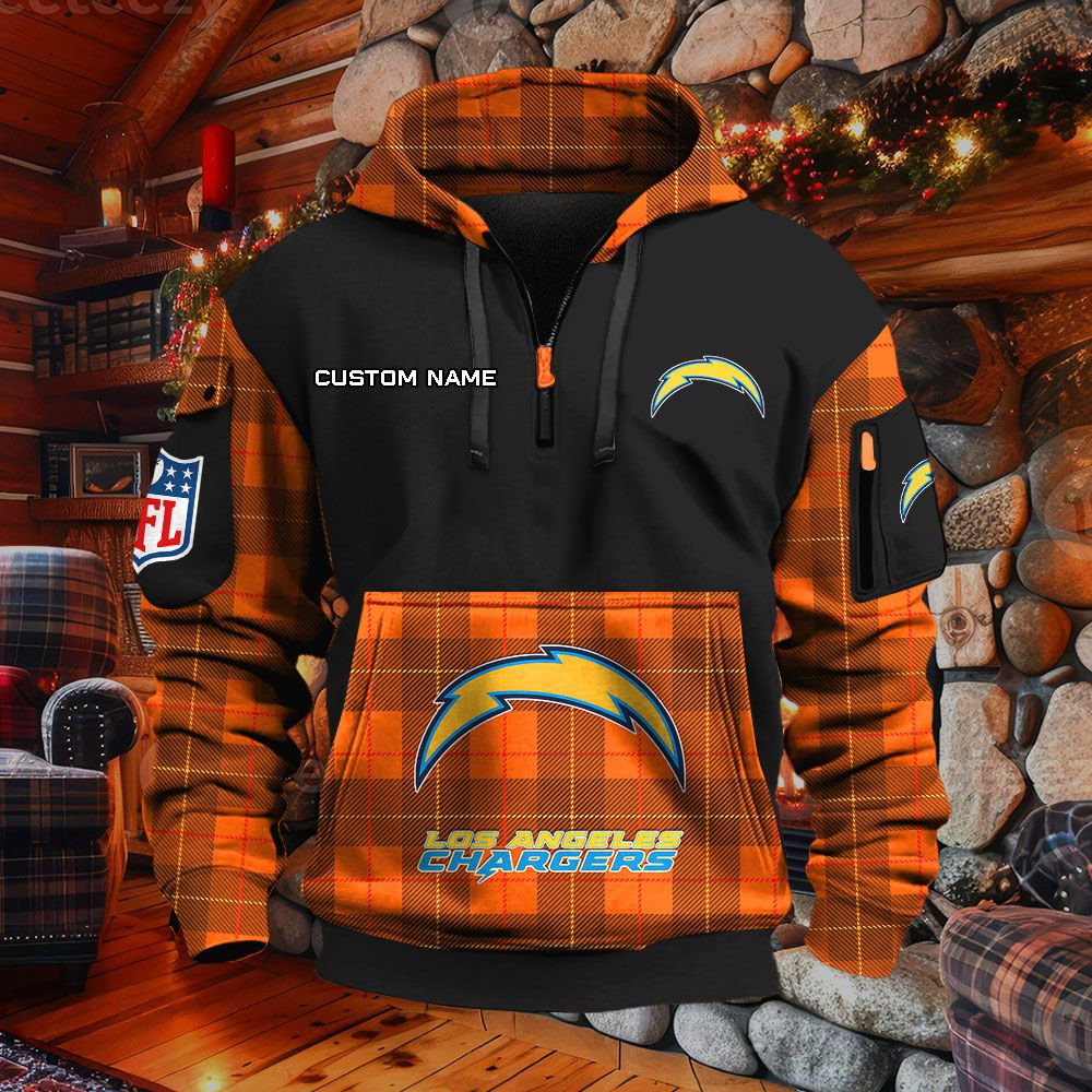 Sweat à capuche à demi-zip Los Angeles Chargers – Image 8