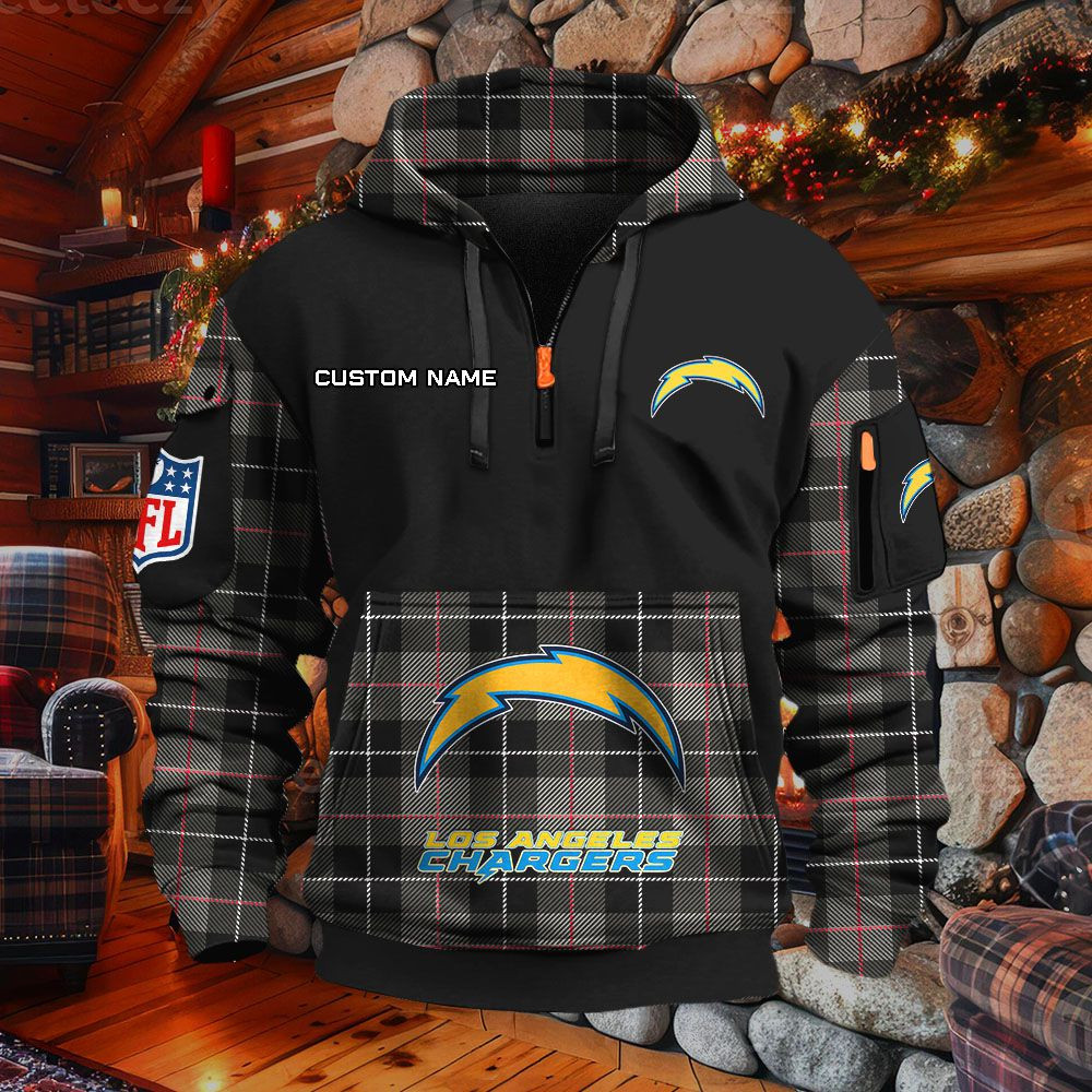 Sweat à capuche à demi-zip Los Angeles Chargers – Image 2