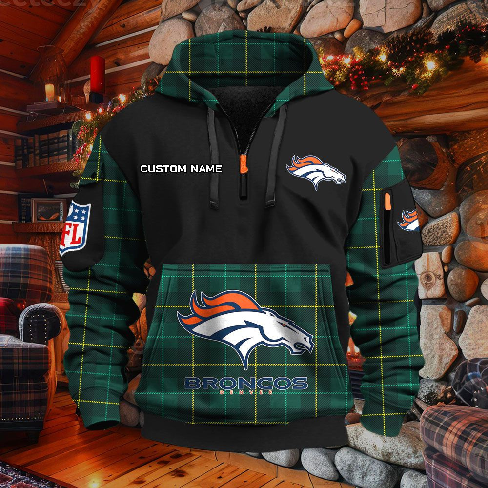 Sweat à capuche à demi-zip Denver Broncos – Image 6