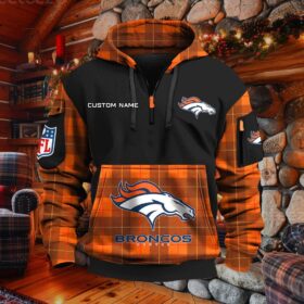 Sweat à capuche à demi-zip Denver Broncos