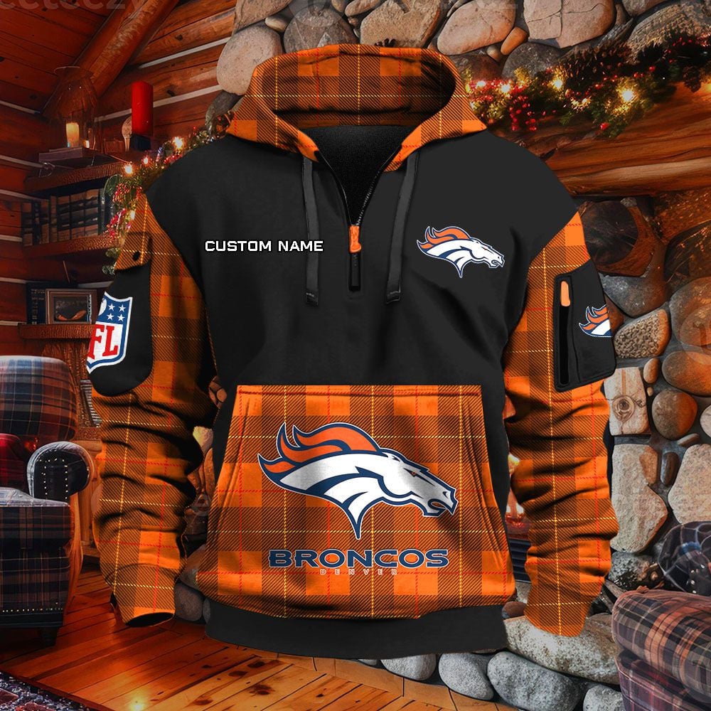Sweat à capuche à demi-zip Denver Broncos