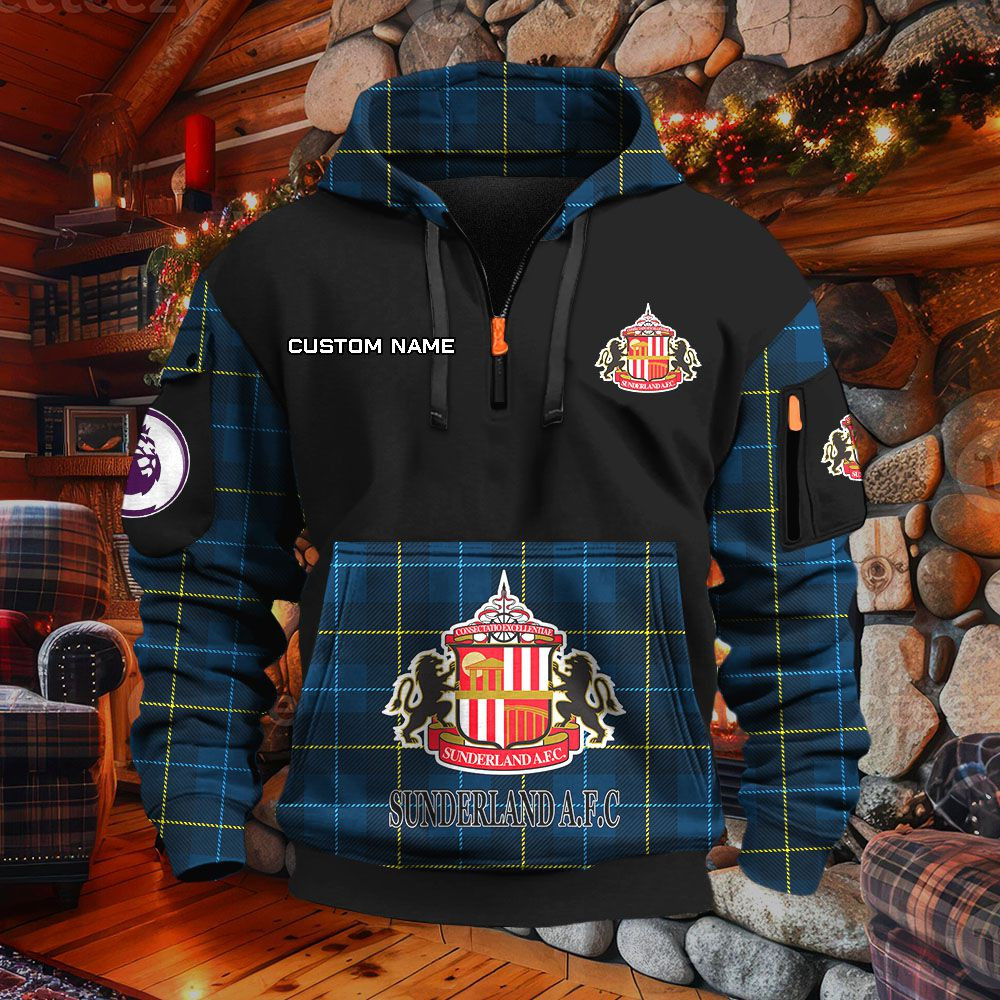 Sweat à capuche à demi-zip Sunderland – Image 3