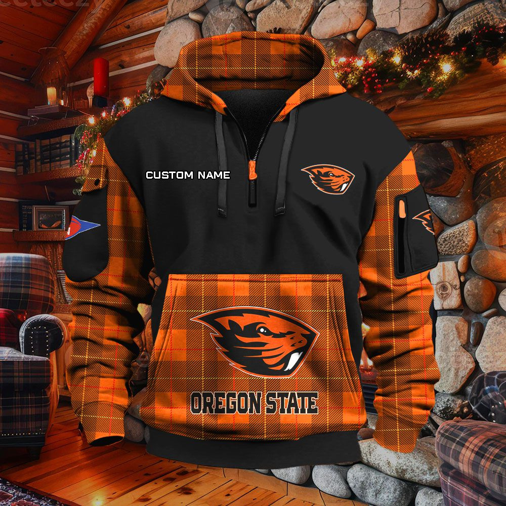 Sweat à capuche à demi-zip Oregon State
