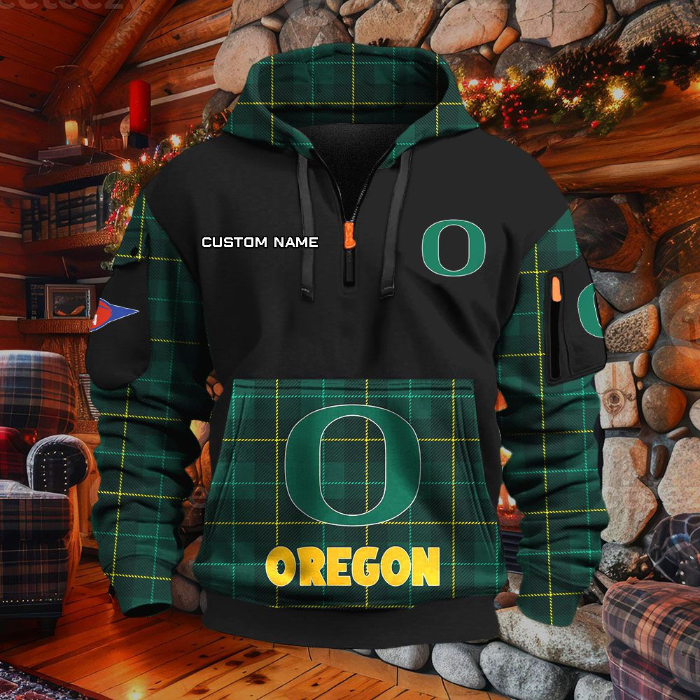 Sweat à capuche à demi-zip Oregon Ducks