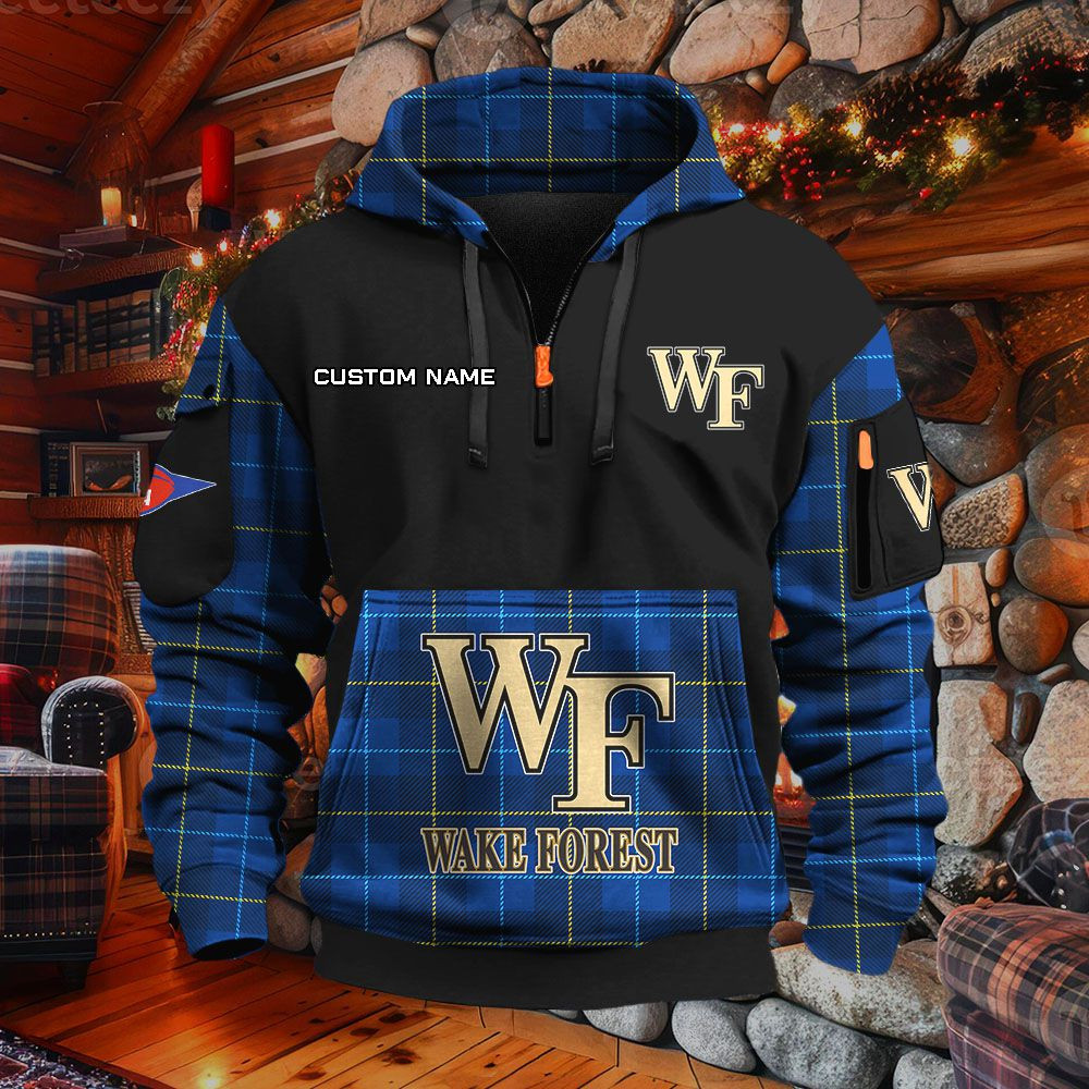 Sweat à capuche à demi-zip Wake Forest Demon Deacons – Image 6