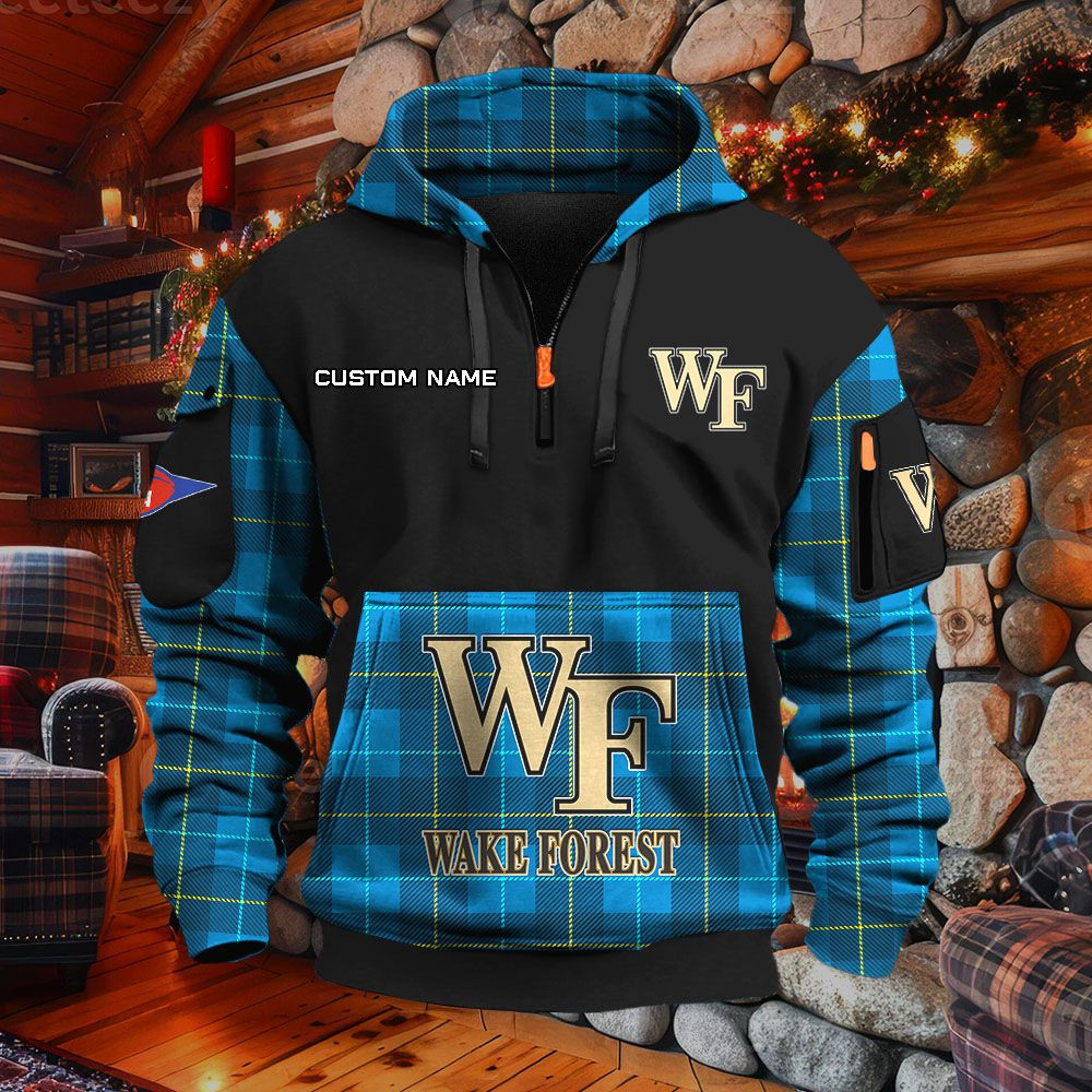 Sweat à capuche à demi-zip Wake Forest Demon Deacons – Image 7