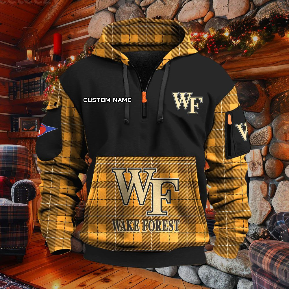 Sweat à capuche à demi-zip Wake Forest Demon Deacons – Image 9