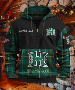 Sweat à capuche à demi-zip Hawaii Rainbow Warriors