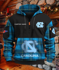 Sweat à capuche à demi-zip North Carolina Tar Heels