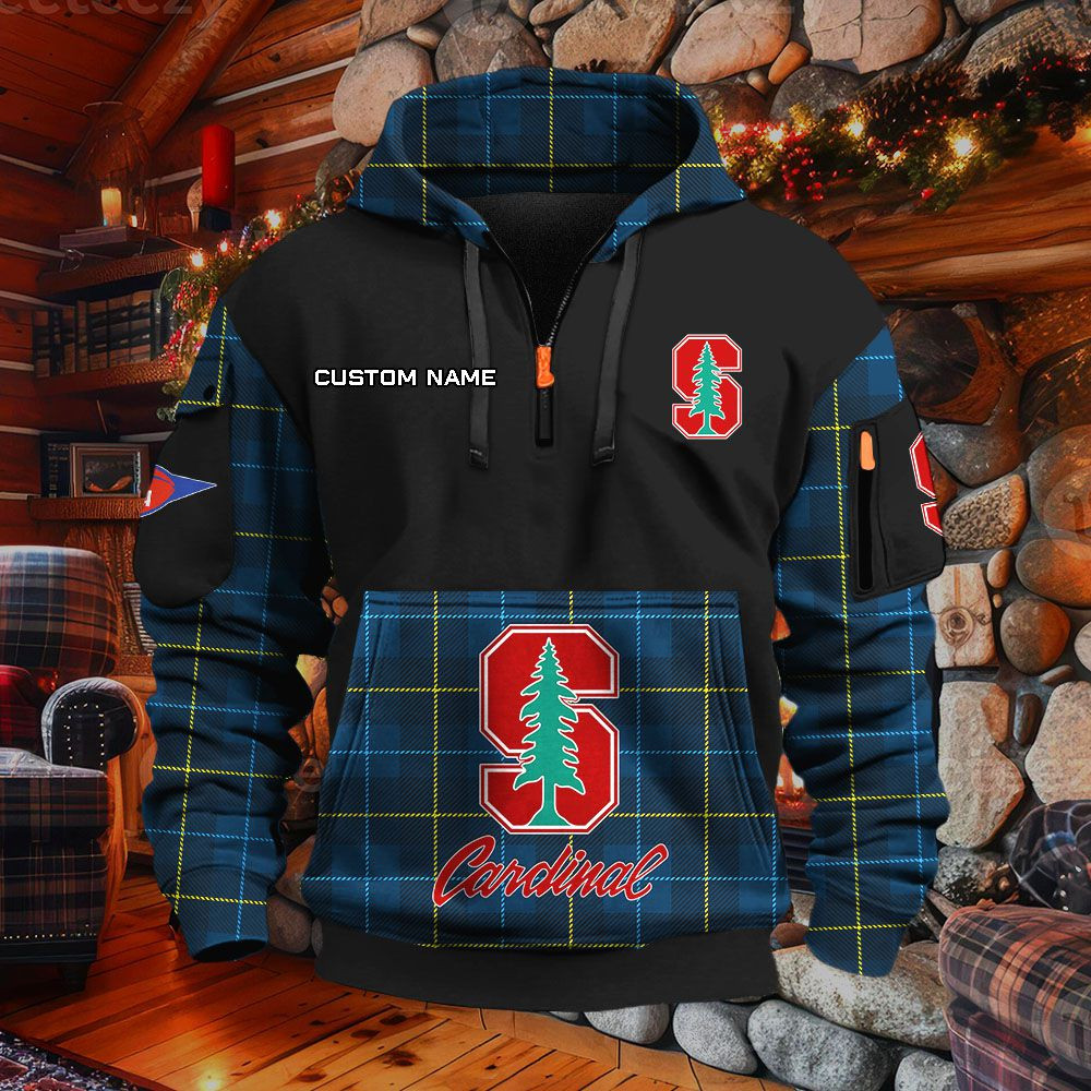 Sweat à capuche à demi-zip Stanford Cardinal – Image 3