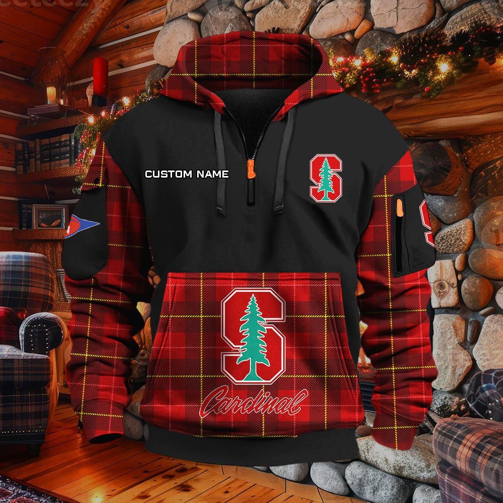 Sweat à capuche à demi-zip Stanford Cardinal