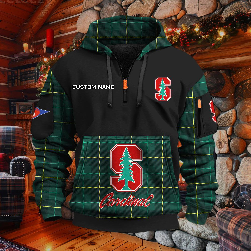 Sweat à capuche à demi-zip Stanford Cardinal – Image 5