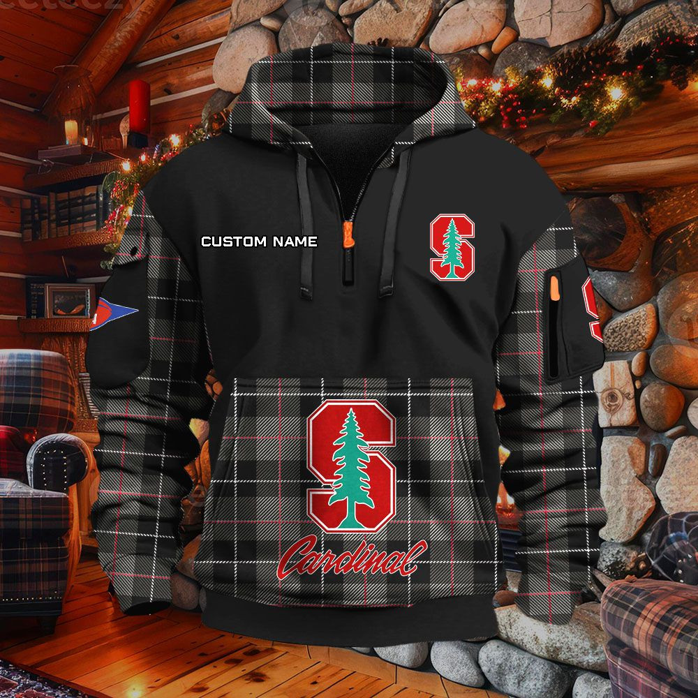 Sweat à capuche à demi-zip Stanford Cardinal – Image 2