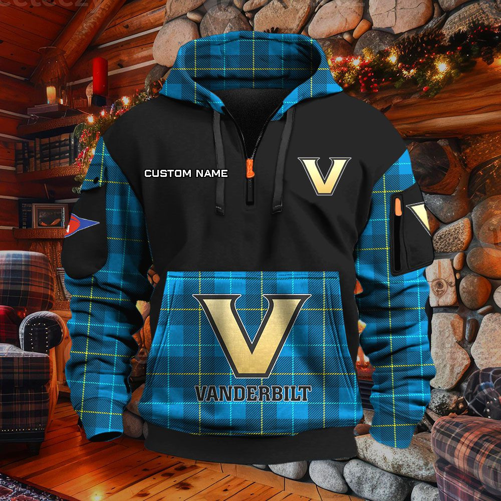 Sweat à capuche à demi-zip Vanderbilt Commodores – Image 8
