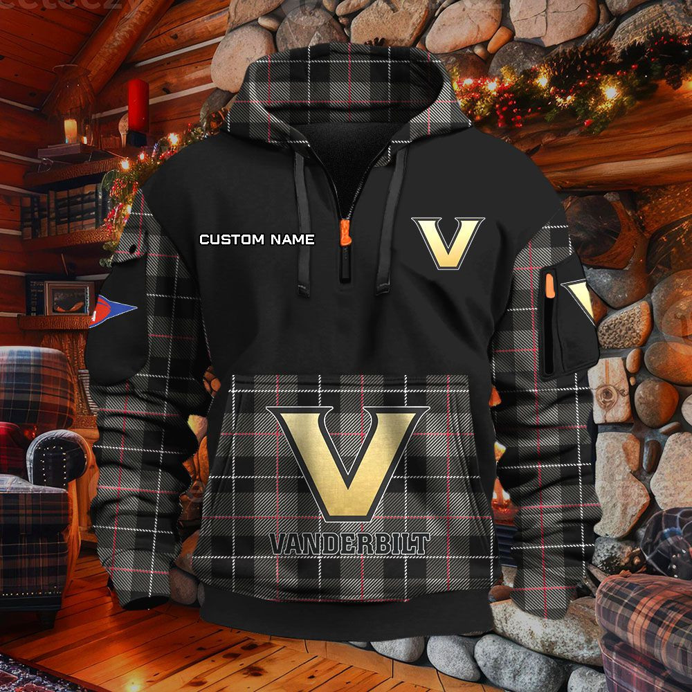 Sweat à capuche à demi-zip Vanderbilt Commodores – Image 2