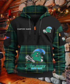 Sweat à capuche à demi-zip Tulane Green Wave