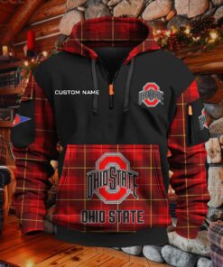 Sweat à capuche à demi-zip Ohio State Buckeyes