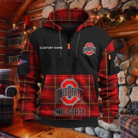 Sweat à capuche à demi-zip Ohio State Buckeyes
