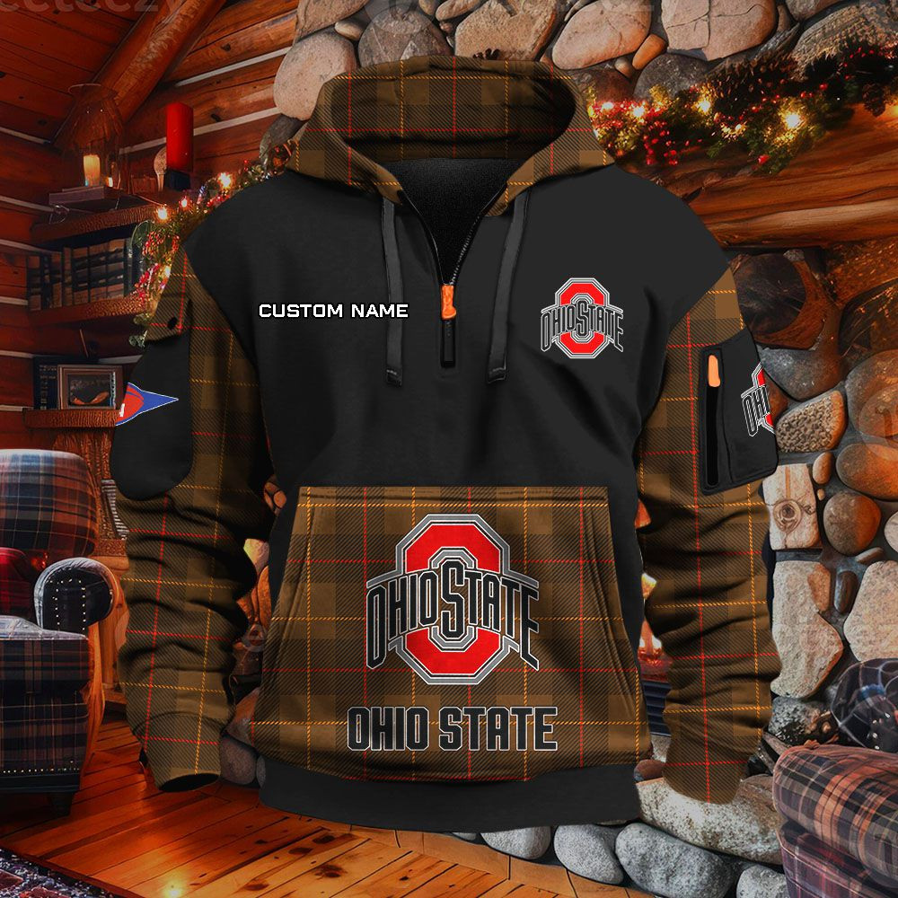 Sweat à capuche à demi-zip Ohio State Buckeyes – Image 4