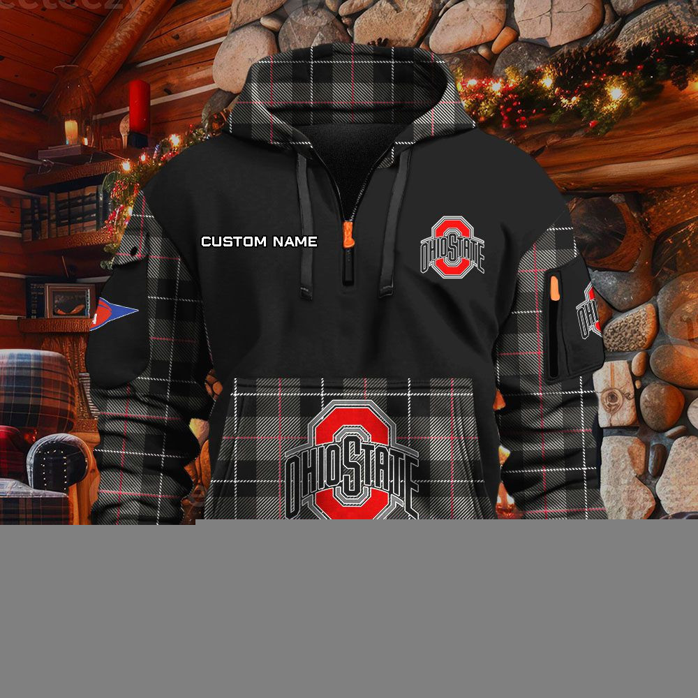 Sweat à capuche à demi-zip Ohio State Buckeyes – Image 2