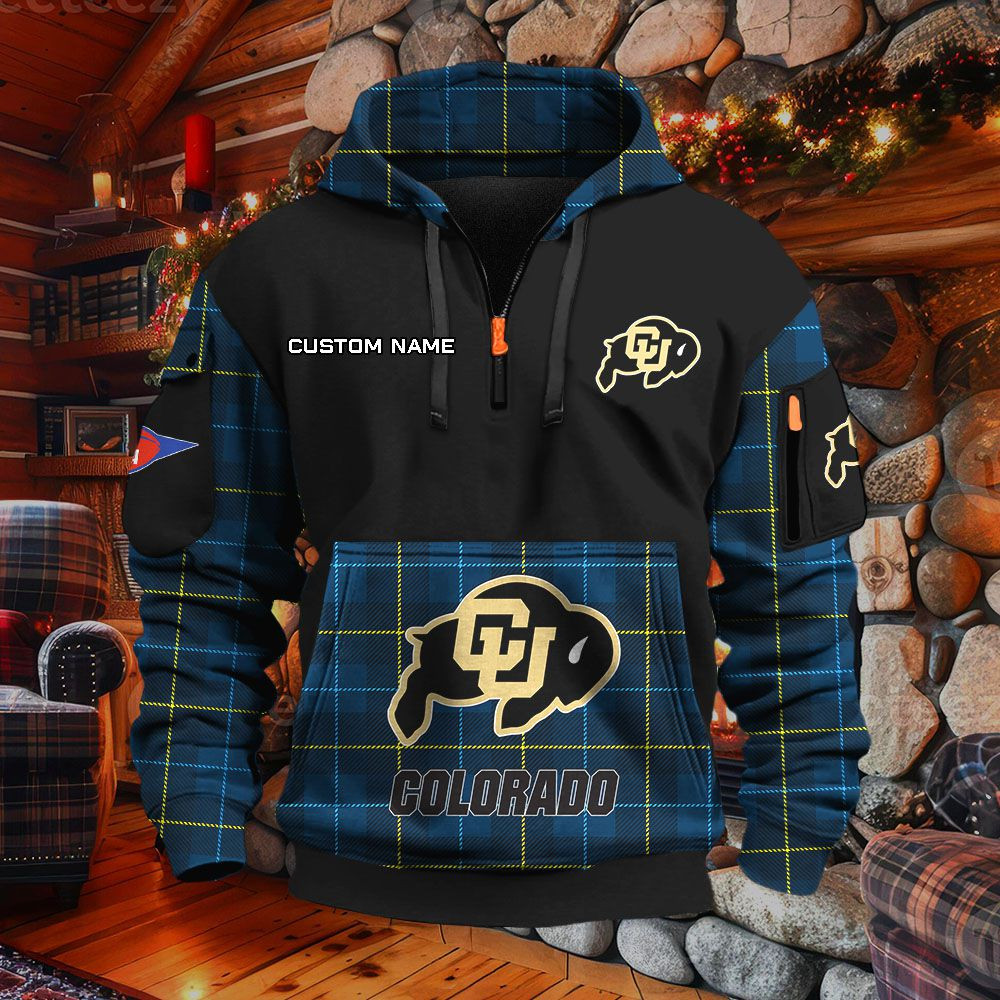 Sweat à capuche à demi-zip Colorado Buffaloes – Image 2