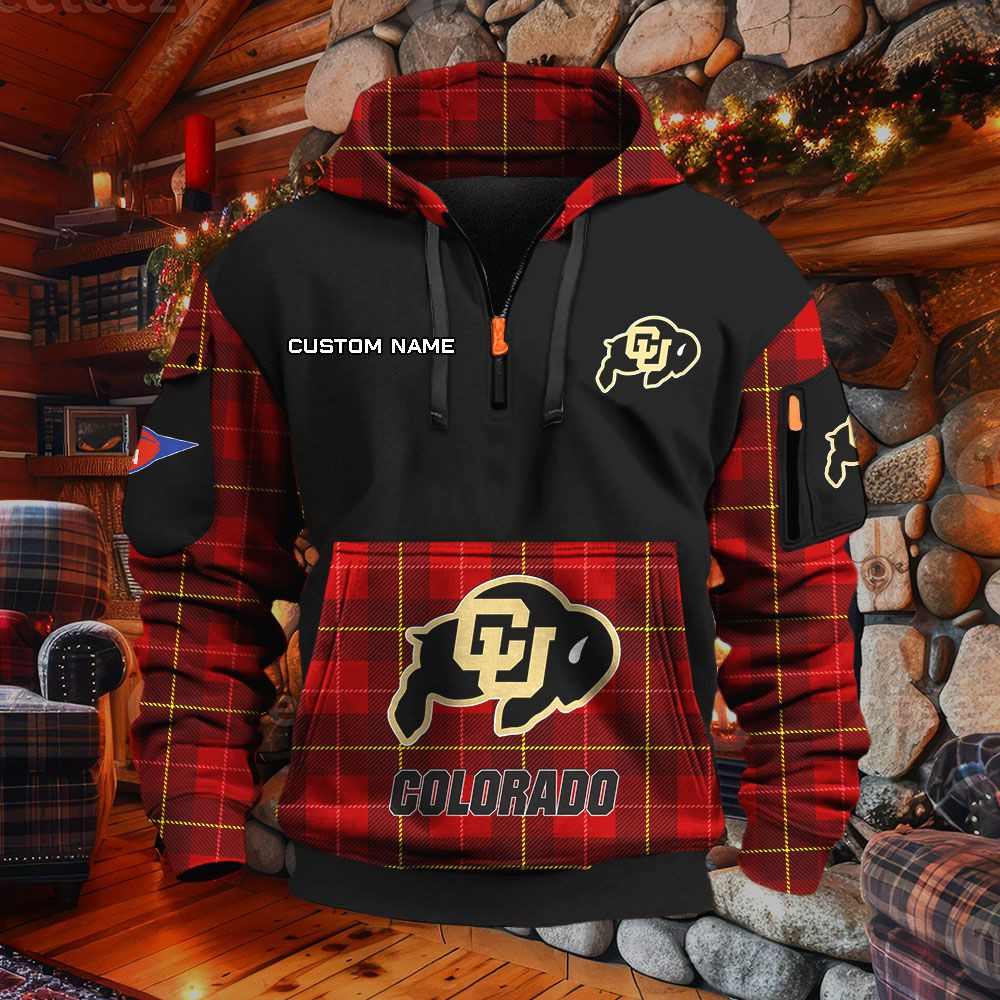 Sweat à capuche à demi-zip Colorado Buffaloes – Image 3
