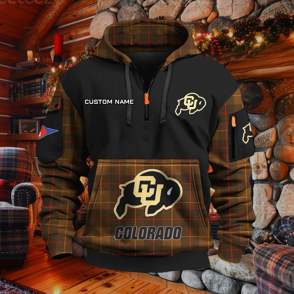Sweat à capuche à demi-zip Colorado Buffaloes – Image 4