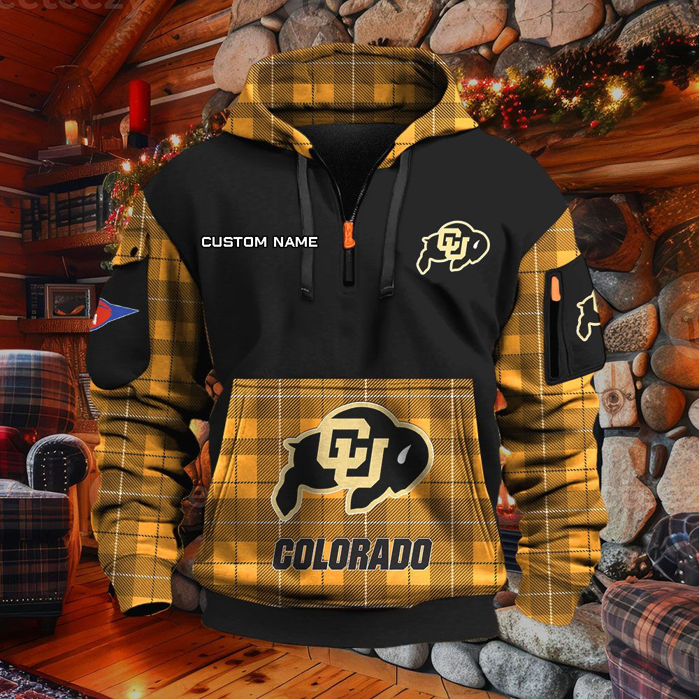 Sweat à capuche à demi-zip Colorado Buffaloes – Image 9