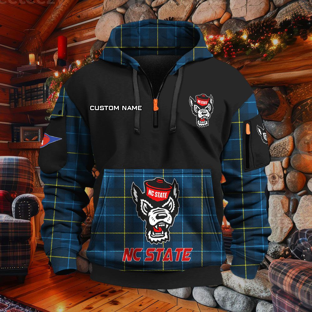 Sweat à capuche à demi-zip North Carolina State Wolfpack – Image 3