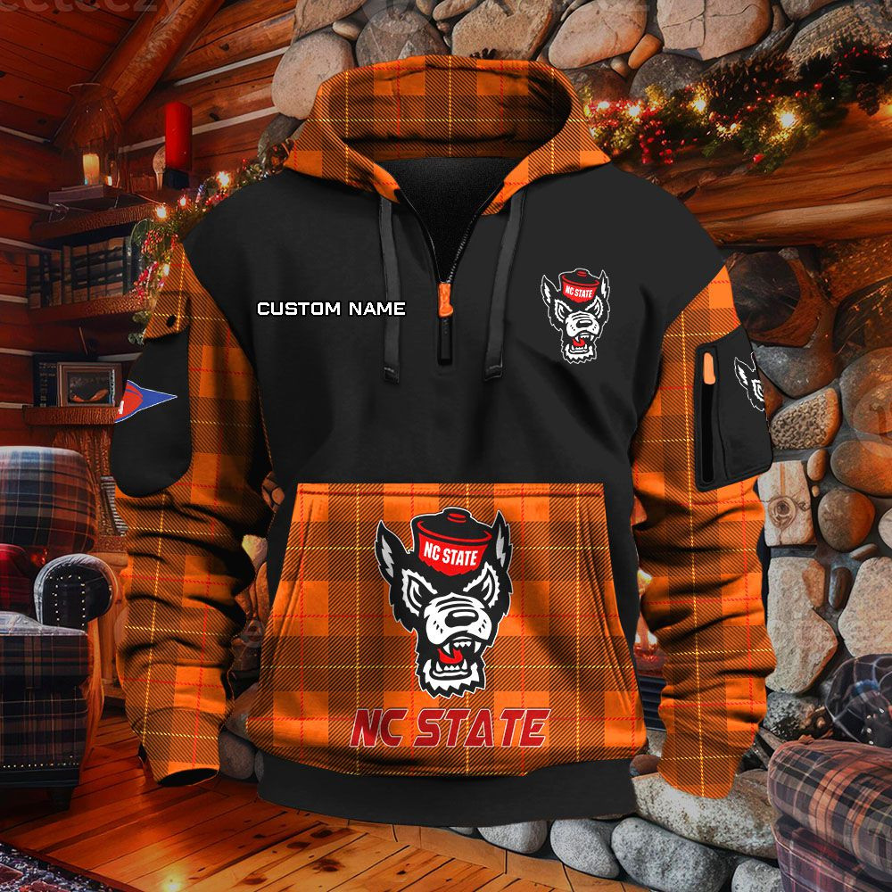 Sweat à capuche à demi-zip North Carolina State Wolfpack – Image 8
