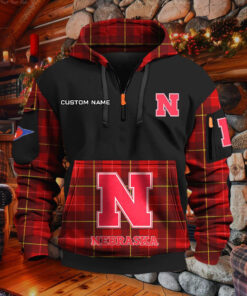 Sweat à capuche à demi-zip Nebraska Cornhuskers