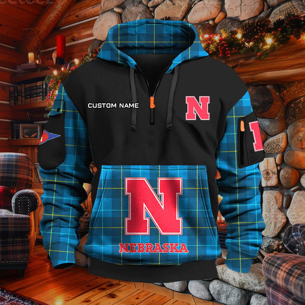 Sweat à capuche à demi-zip Nebraska Cornhuskers – Image 7
