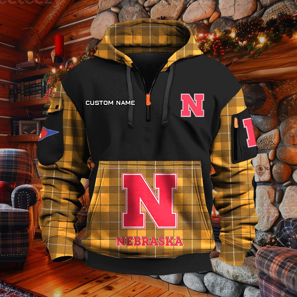 Sweat à capuche à demi-zip Nebraska Cornhuskers – Image 9