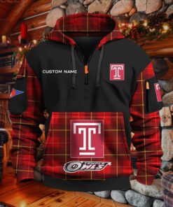 Sweat à capuche à demi-zip Temple Owls Primary