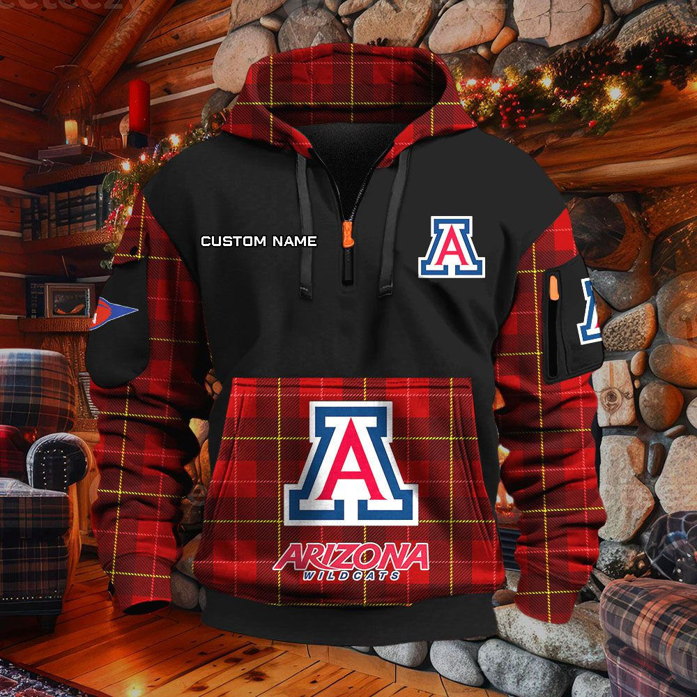 Sweat à capuche à demi-zip Arizona Wildcats