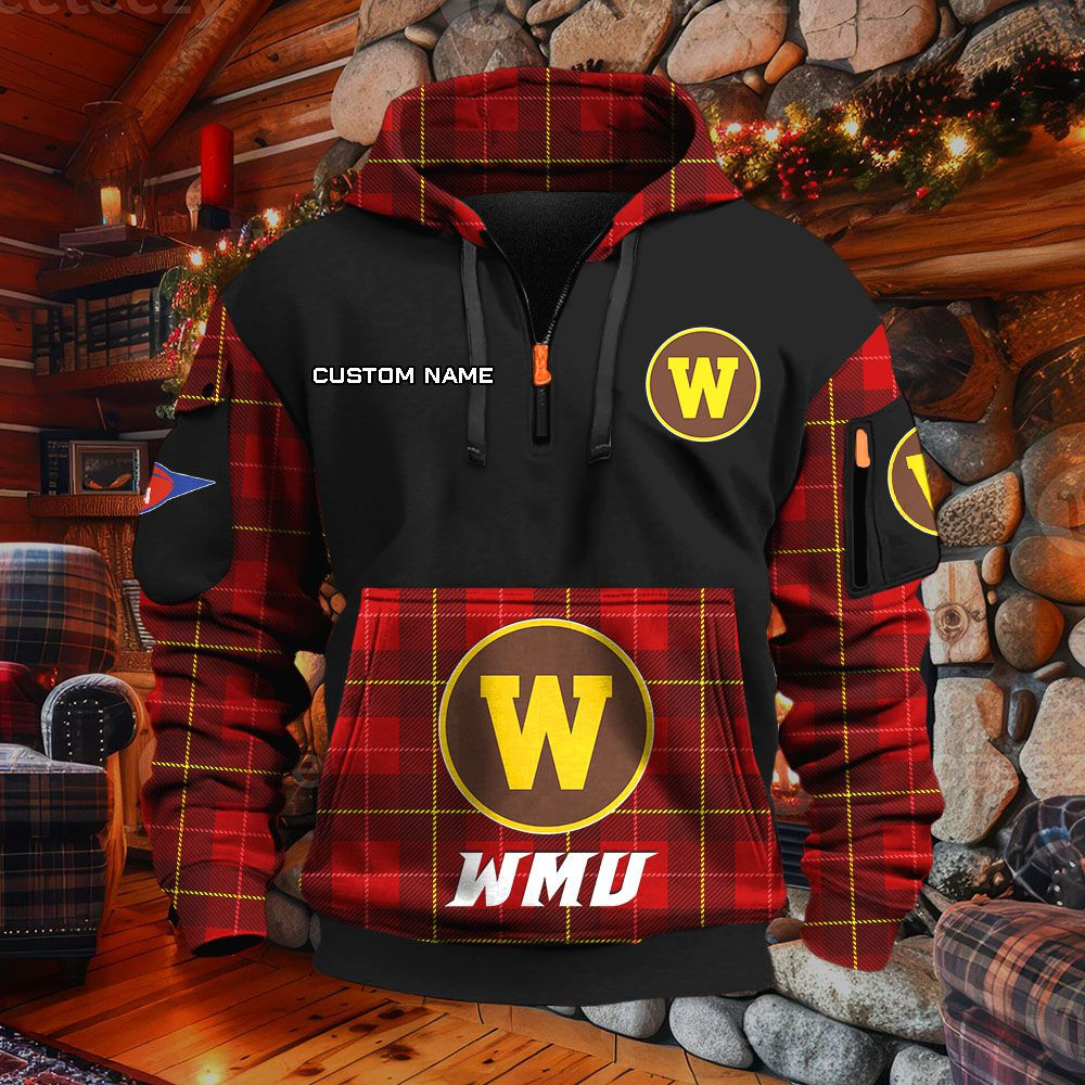 Sweat à capuche à demi-zip Western Michigan Broncos – Image 4