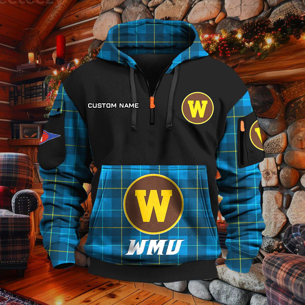 Sweat à capuche à demi-zip Western Michigan Broncos – Image 7