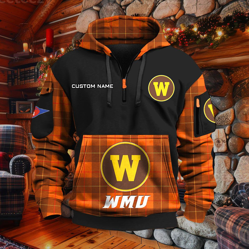 Sweat à capuche à demi-zip Western Michigan Broncos – Image 8