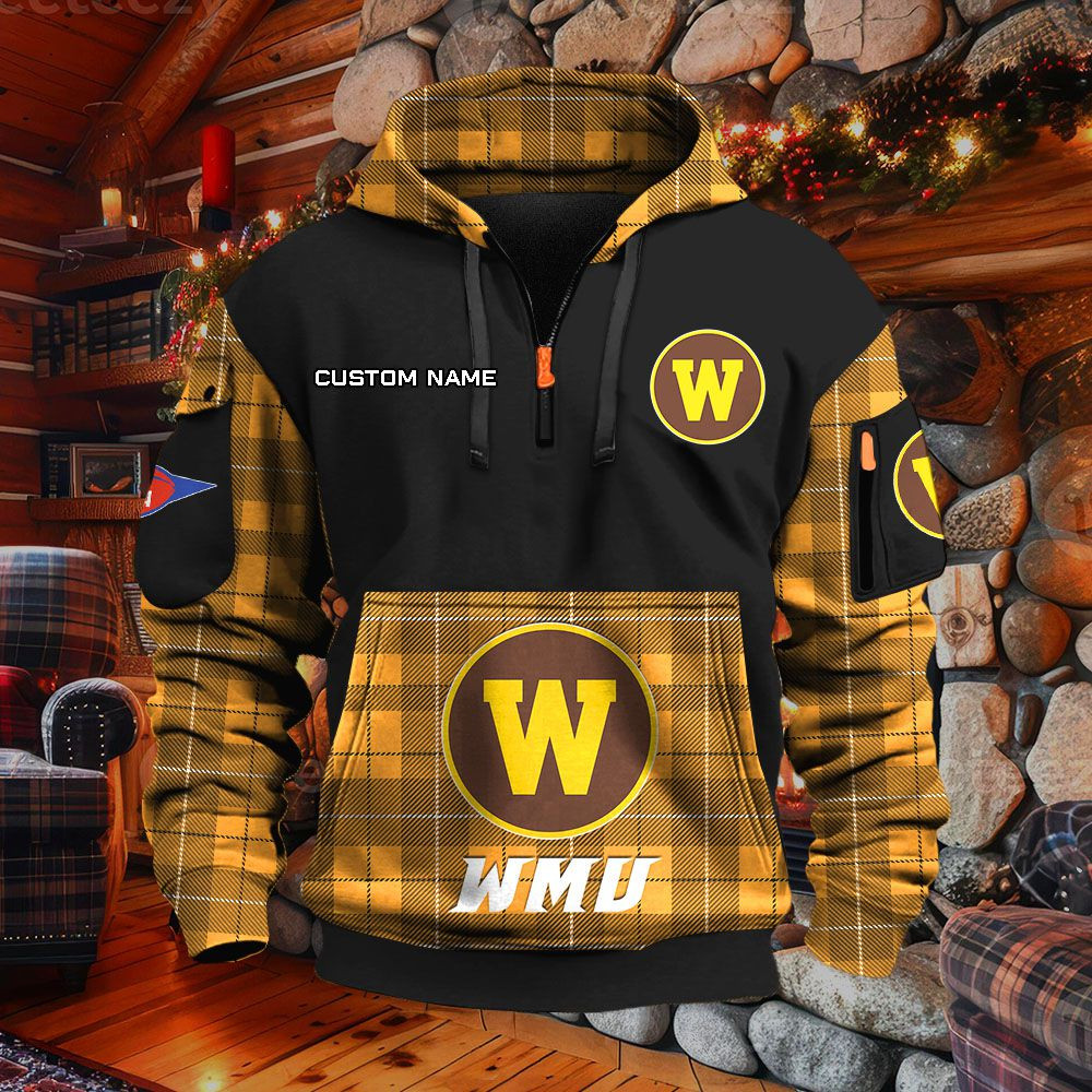 Sweat à capuche à demi-zip Western Michigan Broncos – Image 9