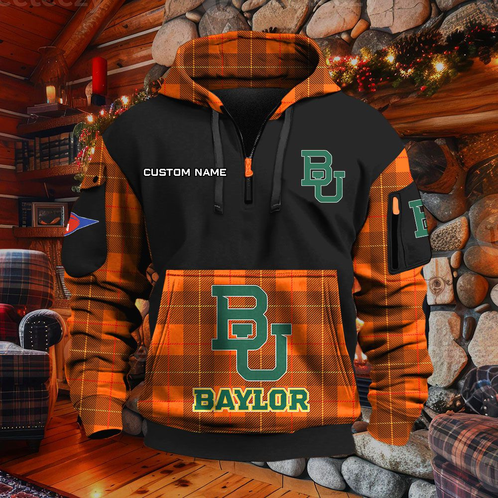 Sweat à capuche à demi-zip Baylor Bears – Image 8