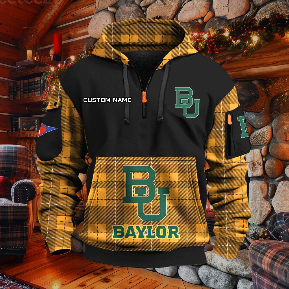 Sweat à capuche à demi-zip Baylor Bears – Image 9