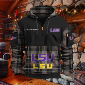 Sweat à capuche à demi-zip Lsu Tigers