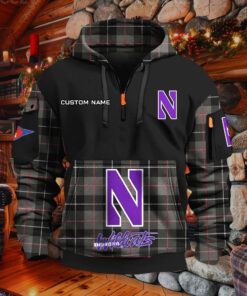Sweat à capuche à demi-zip Northwestern Wildcats