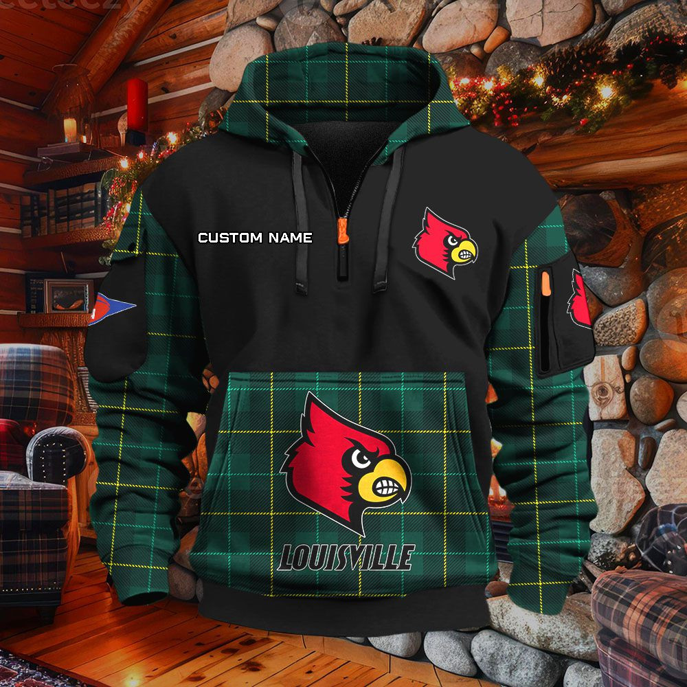 Sweat à capuche à demi-zip Louisville Cardinals – Image 5