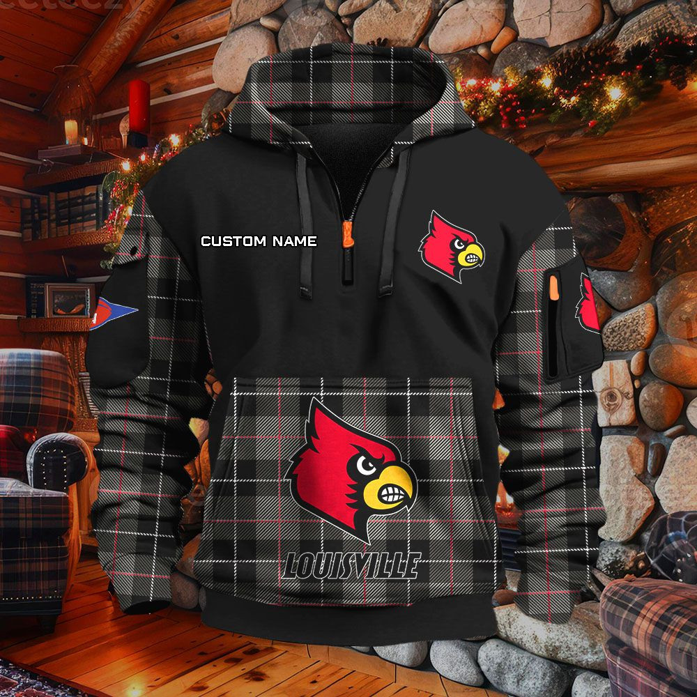 Sweat à capuche à demi-zip Louisville Cardinals – Image 2