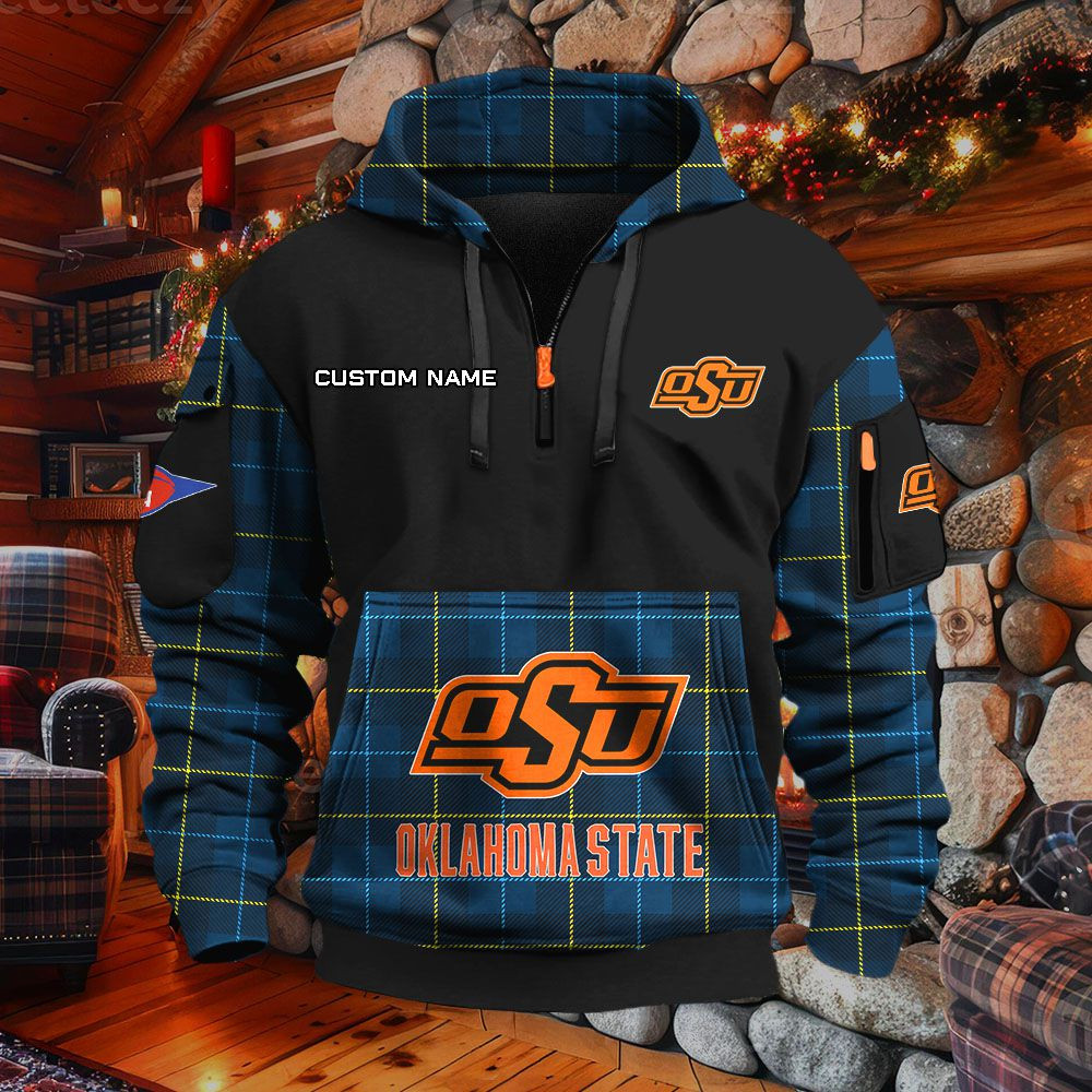 Sweat à capuche à demi-zip Oklahoma State Cowboys – Image 3
