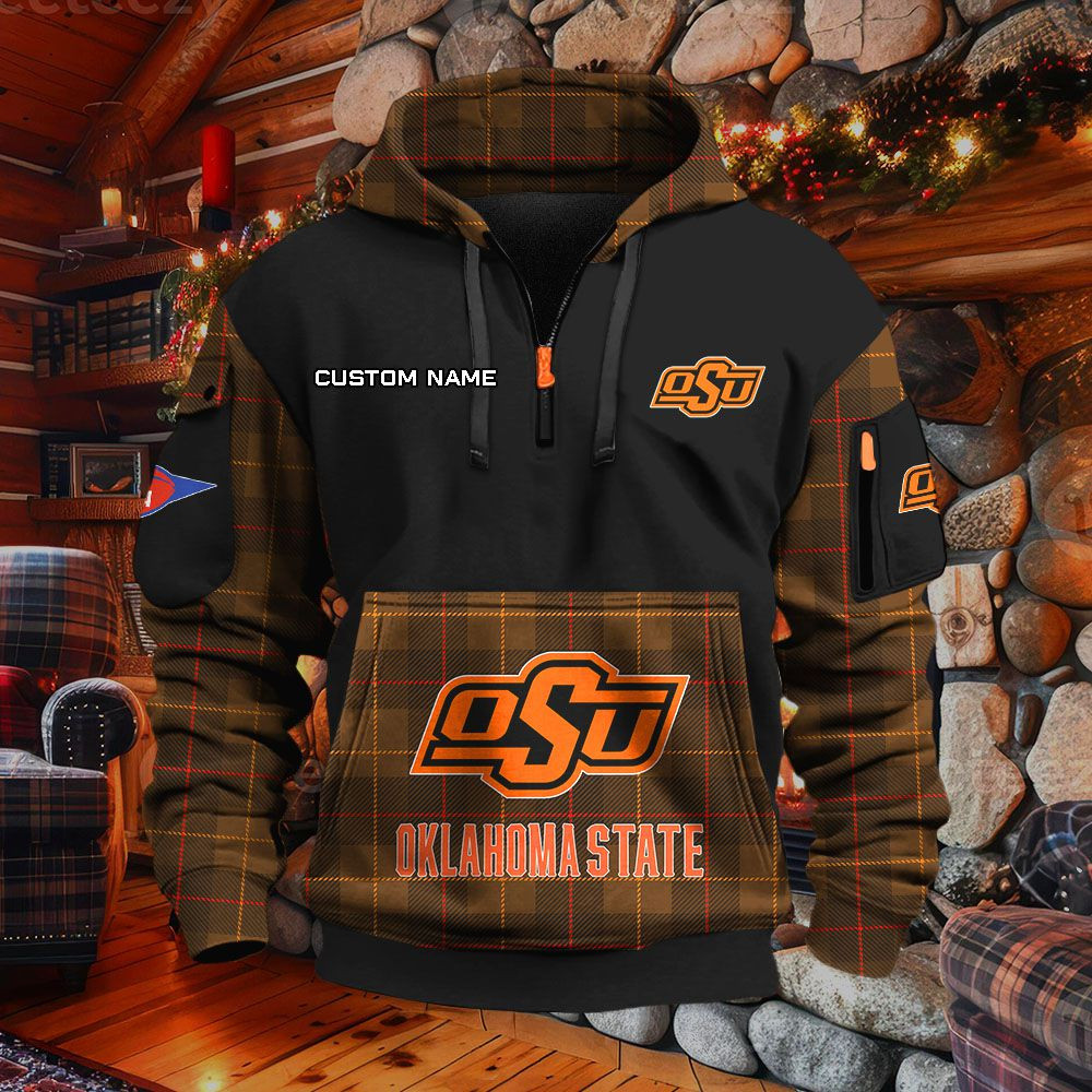 Sweat à capuche à demi-zip Oklahoma State Cowboys – Image 5