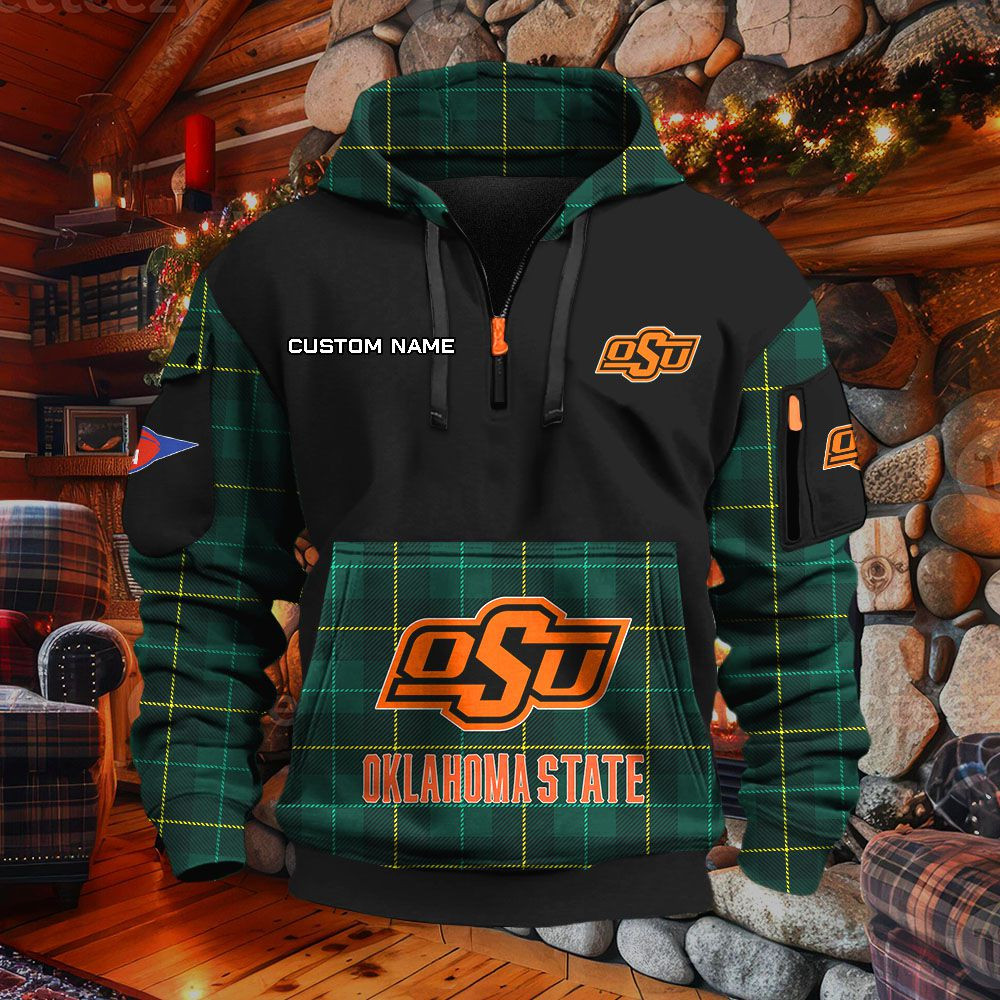 Sweat à capuche à demi-zip Oklahoma State Cowboys – Image 6