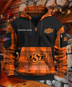 Sweat à capuche à demi-zip Oklahoma State Cowboys
