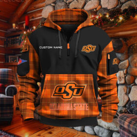 Sweat à capuche à demi-zip Oklahoma State Cowboys